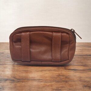 Vintage Victoria Leather Co. Bag Made in USA Brown Genuine Zip Leather Belt Bag